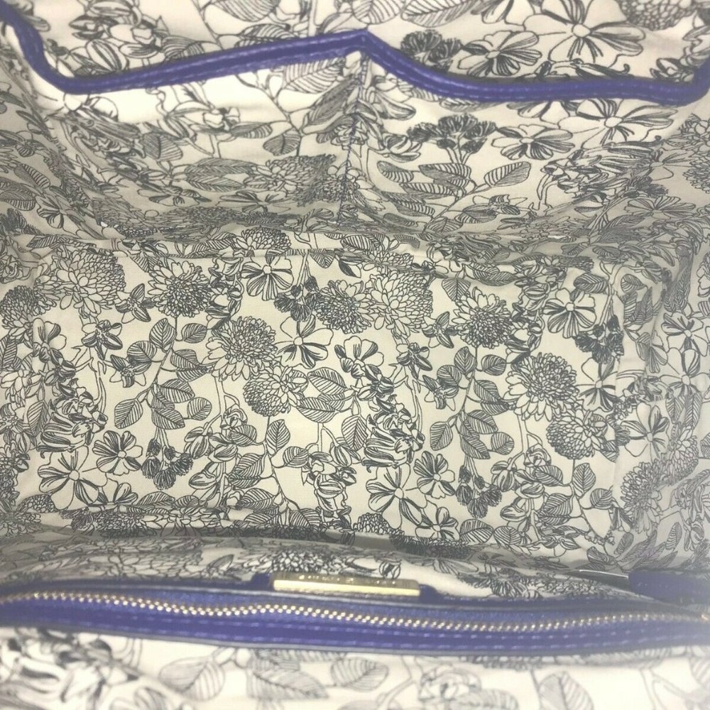 Vera Bradley GAGE BLUE Leather Mallory TOTE NWT - Picture 6 of 8